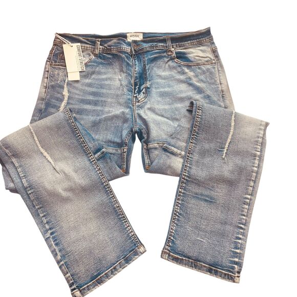 KDNK Comfort Stretch Distressed Moto Denim Jeans - Picture 6 of 16